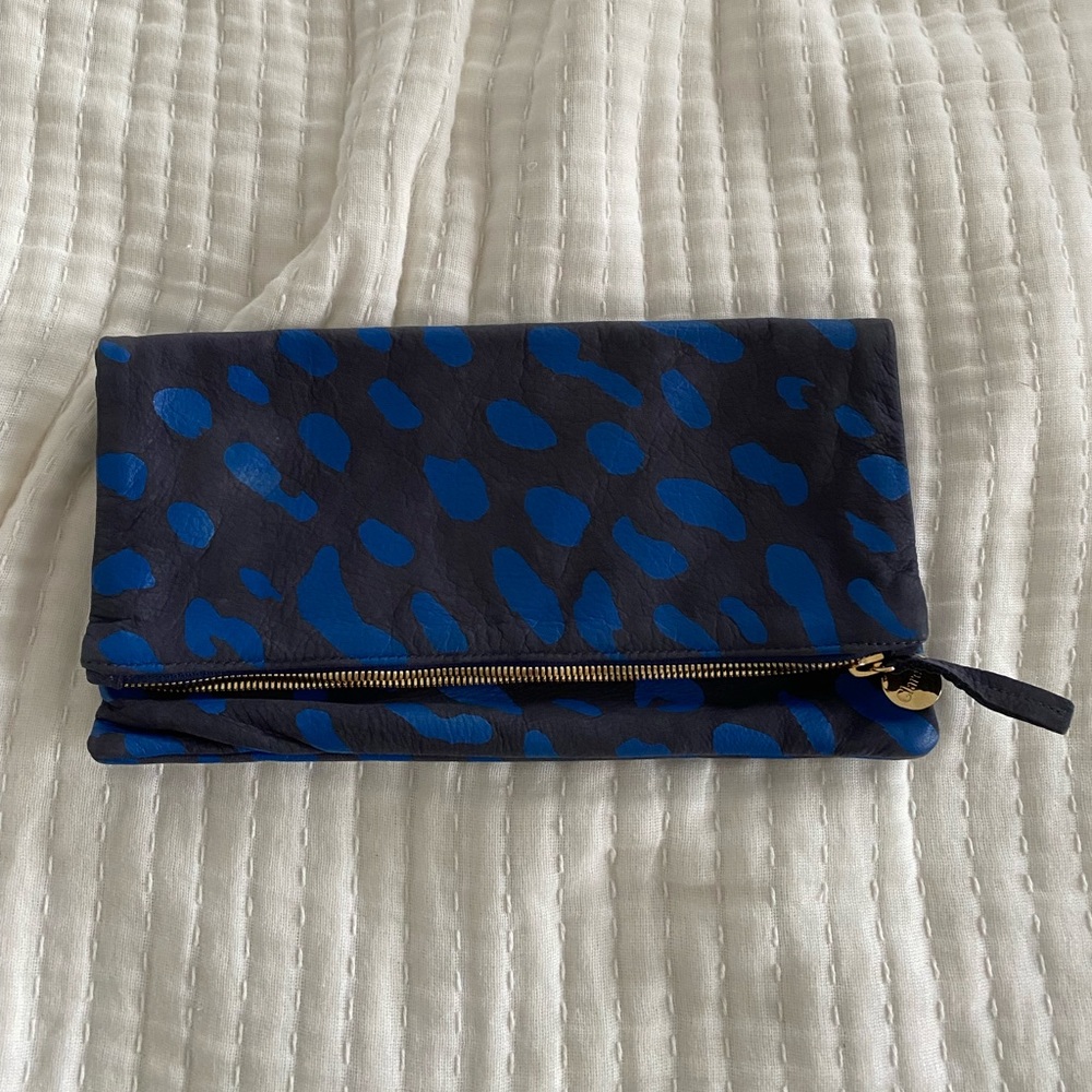 Clare V Foldover Leather Clutch